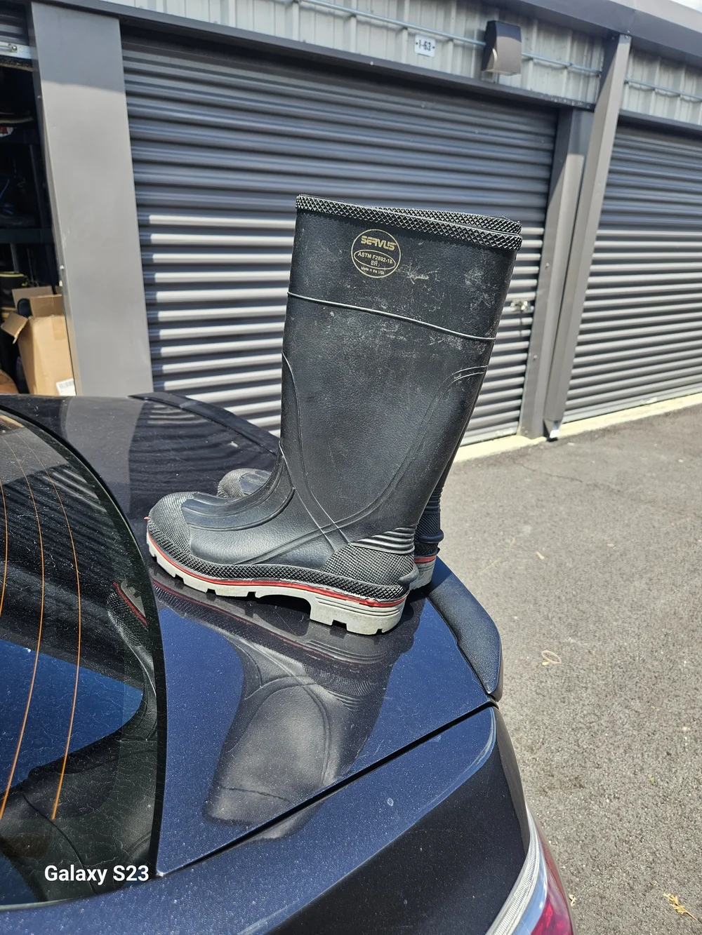 SERVUS Black Waterproof Rubber Work Boots